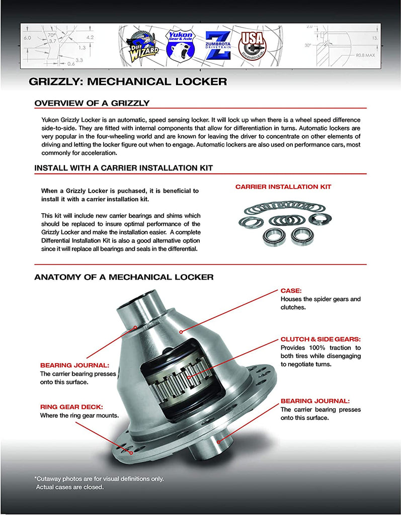 & Axle (YGLF8.8-28) 28-Spline Grizzly Locker for Ford 8.8 Differential