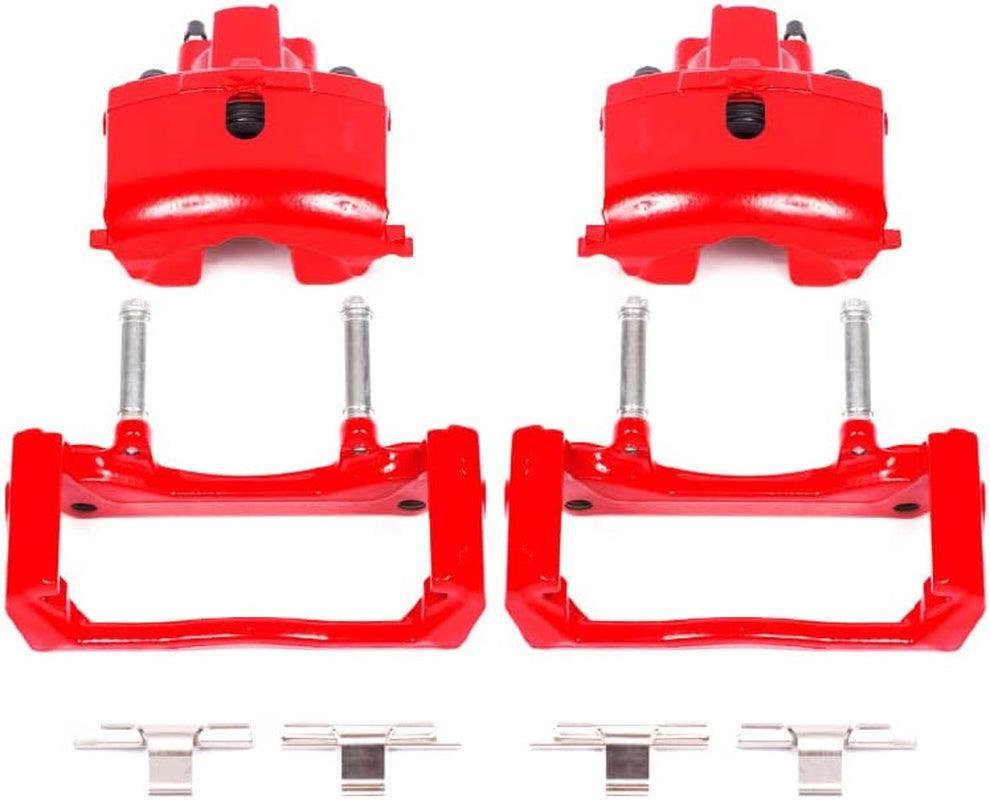 Rear S4836 Pair of High-Temp Red Powder Coated Calipers