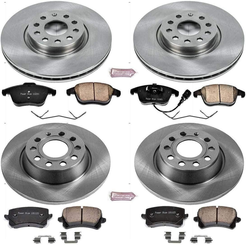 KOE7339 Autospecialty Front and Rear Replacement Brake Kit-Oe Brake Rotors & Ceramic Brake Pads