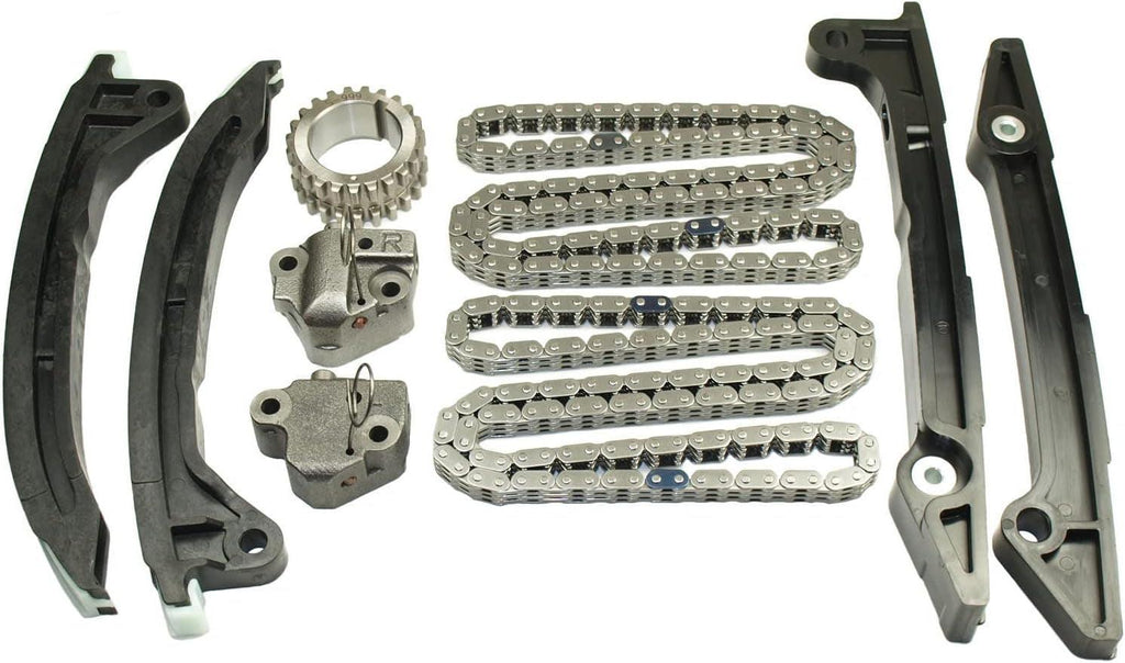 Cloyes 9-0742S Kit Contains: Timing Chain (2) Crankshaft Sprocket Chain Tensioners (2) Chain Guides (2) Tensioner Guide (2). Engine Timing Chain Kit