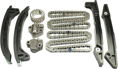 Cloyes 9-0742S Kit Contains: Timing Chain (2) Crankshaft Sprocket Chain Tensioners (2) Chain Guides (2) Tensioner Guide (2). Engine Timing Chain Kit