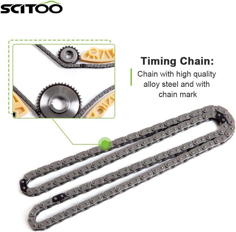 9-4202S Engine Timing Chain Kit Sets Replaces for Pontiac for Chevrolet for Saturn for Oldsmobile Sunfire HHR Cobalt Sky Vue G5 Aura Malibu Ion Cavalier Classic Grand Am Alero 2.2L 2.0L 2.4L
