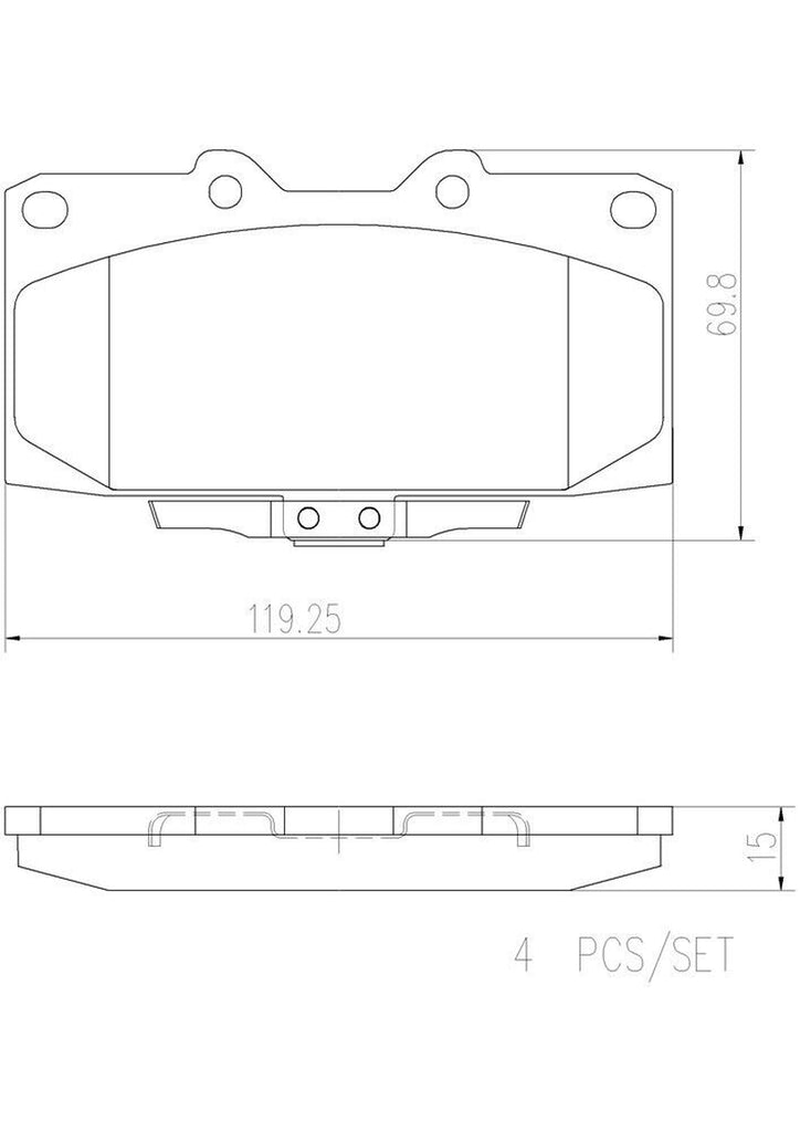 Brembo Front Disc Brake Pad Set for Impreza, 300ZX (P56034N)