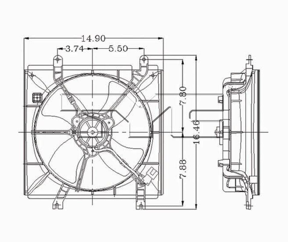 TYC Engine Cooling Fan Assembly for 1997-2001 CR-V 600170