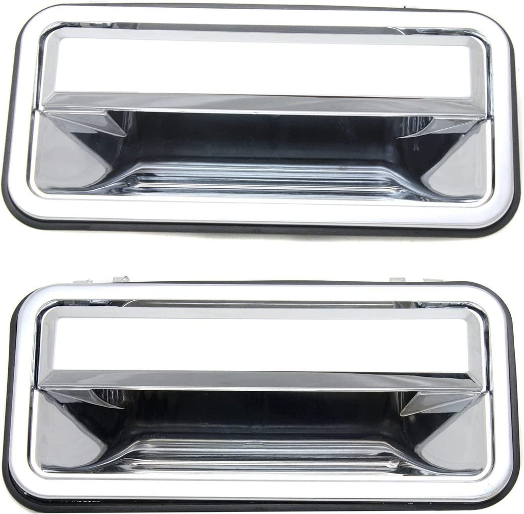 Rear Exterior Door Handle Compatible with 1995-2000 Chevrolet Tahoe/Gmc Yukon and 1992-1994 Chevrolet Blazer All Chrome (Plastic), Set of 2, Driver and Passenger Side