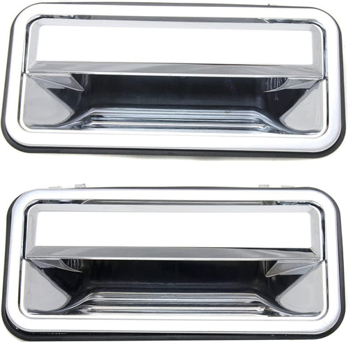 Rear Exterior Door Handle Compatible with 1995-2000 Chevrolet Tahoe/Gmc Yukon and 1992-1994 Chevrolet Blazer All Chrome (Plastic), Set of 2, Driver and Passenger Side