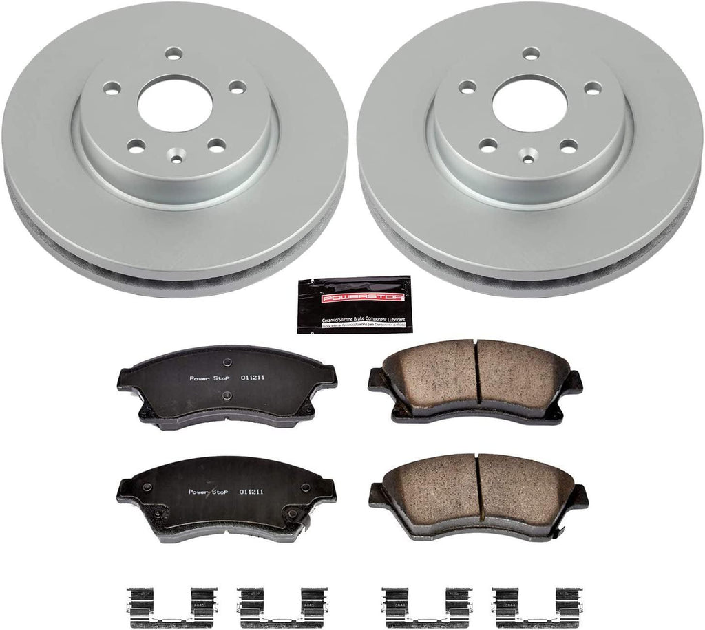 CRK5550 Coated Brake Rotor & Ceramic Brake Pads- Front