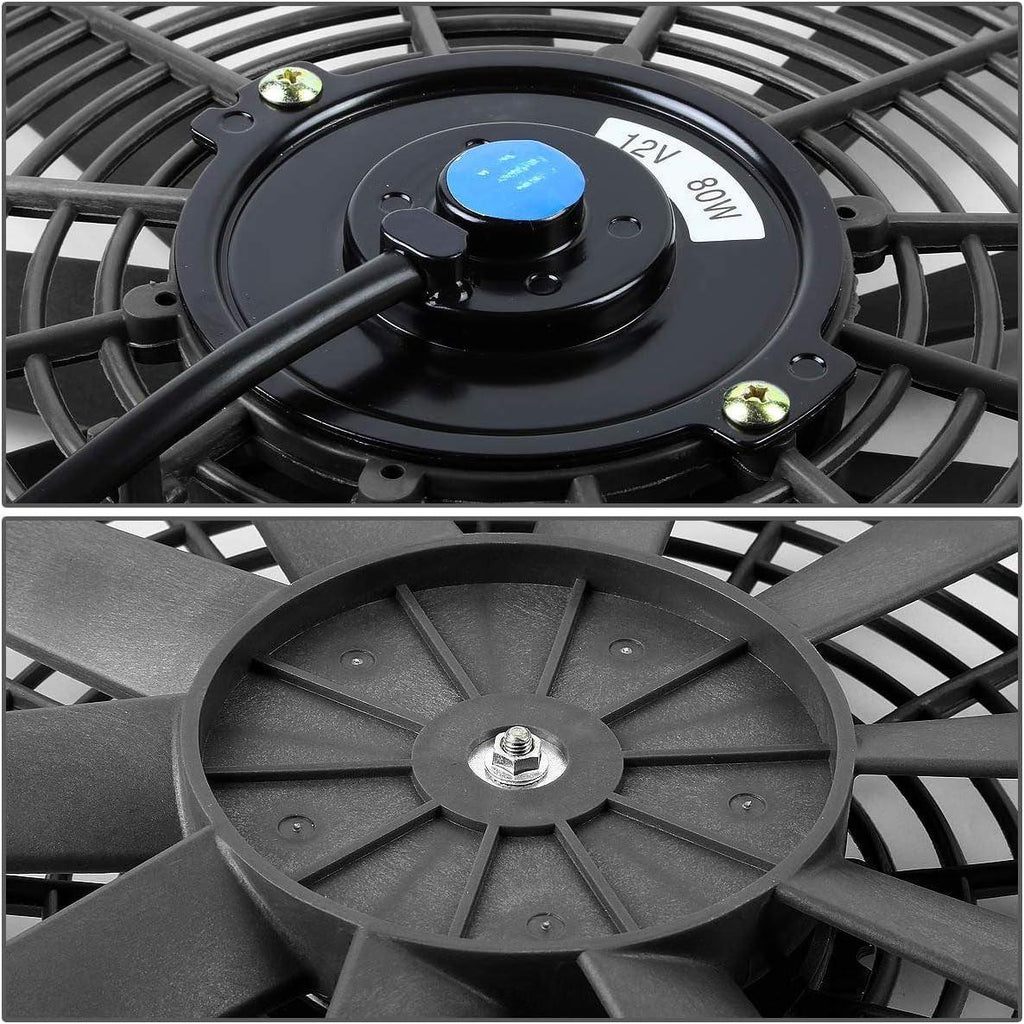 RAF-14+FMK-X2 2Pcs 14" Inch Electric Radiator Cooling Fan Kit (Black)