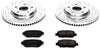 K5272 Front Z23 Carbon Fiber Brake Pads with Drilled & Slotted Brake Rotors Kit