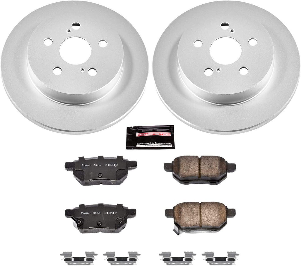 CRK4736 Coated Brake Rotor & Ceramic Brake Pads- Rear