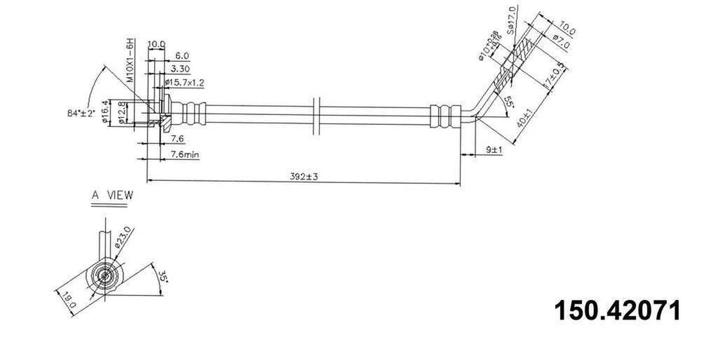 Centric Brake Hydraulic Hose for Frontier, Xterra 150.42071