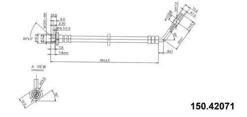Centric Brake Hydraulic Hose for Frontier, Xterra 150.42071