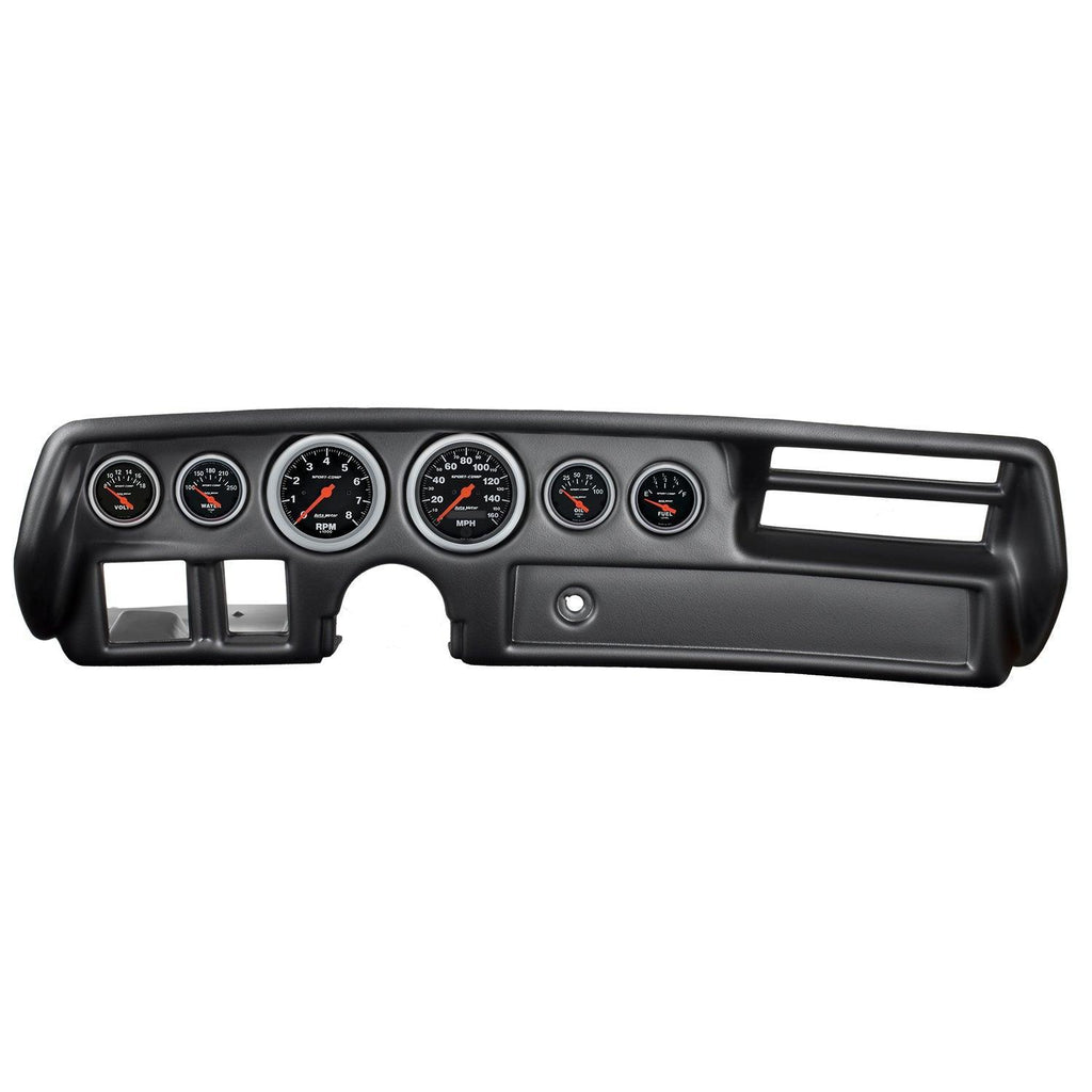 6 GAUGE DIRECT-FIT DASH KIT CHEVELLE / EL CAMINO / MALIBU 70-72 SPORT-COMP - greatparts