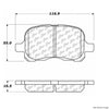 Centric Front Disc Brake Pad for Prizm, Corolla (103.07410)