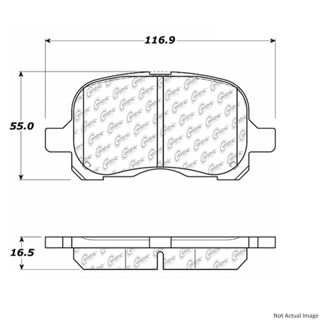 Centric Front Disc Brake Pad for Prizm, Corolla (103.07410)