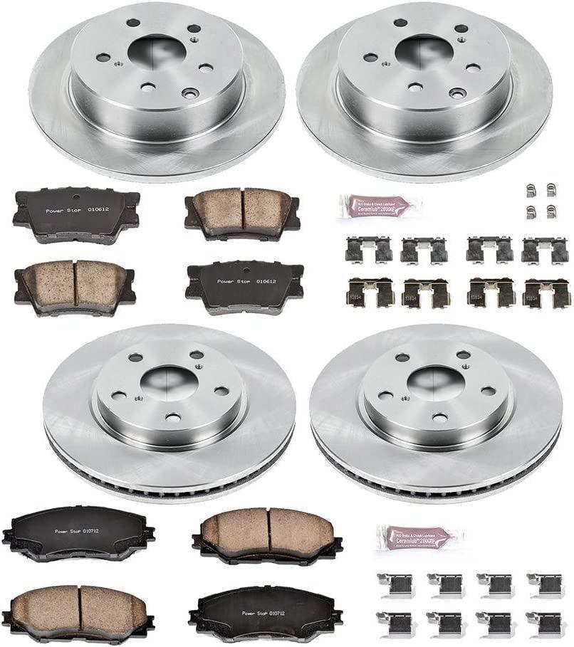 Front and Rear KOE4100 Stock Replacement Brake Pad and Rotor Kit Autospecialty [275Mm 10.8" Front Rotors]