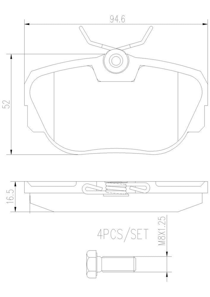 Brembo Front Disc Brake Pad Set for BMW (P06010N)