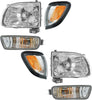 Headlights Corner Lights W/Black Turn Parking Signal Lights Lamps Kit Set of 6