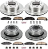KOE5458 Autospecialty Front and Rear Replacement Brake Kit-Oe Brake Rotors & Ceramic Brake Pads