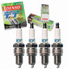 4 Pc DENSO Iridium TT Spark Plugs Compatible with Dodge Omni 1.6L 1.7L 2.2L L4 1978-1990