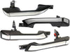 Exterior Door Handle Compatible with HONDA ODYSSEY 2011-2017 Set of 4 Front and Rear Right Side and Left Side Primed