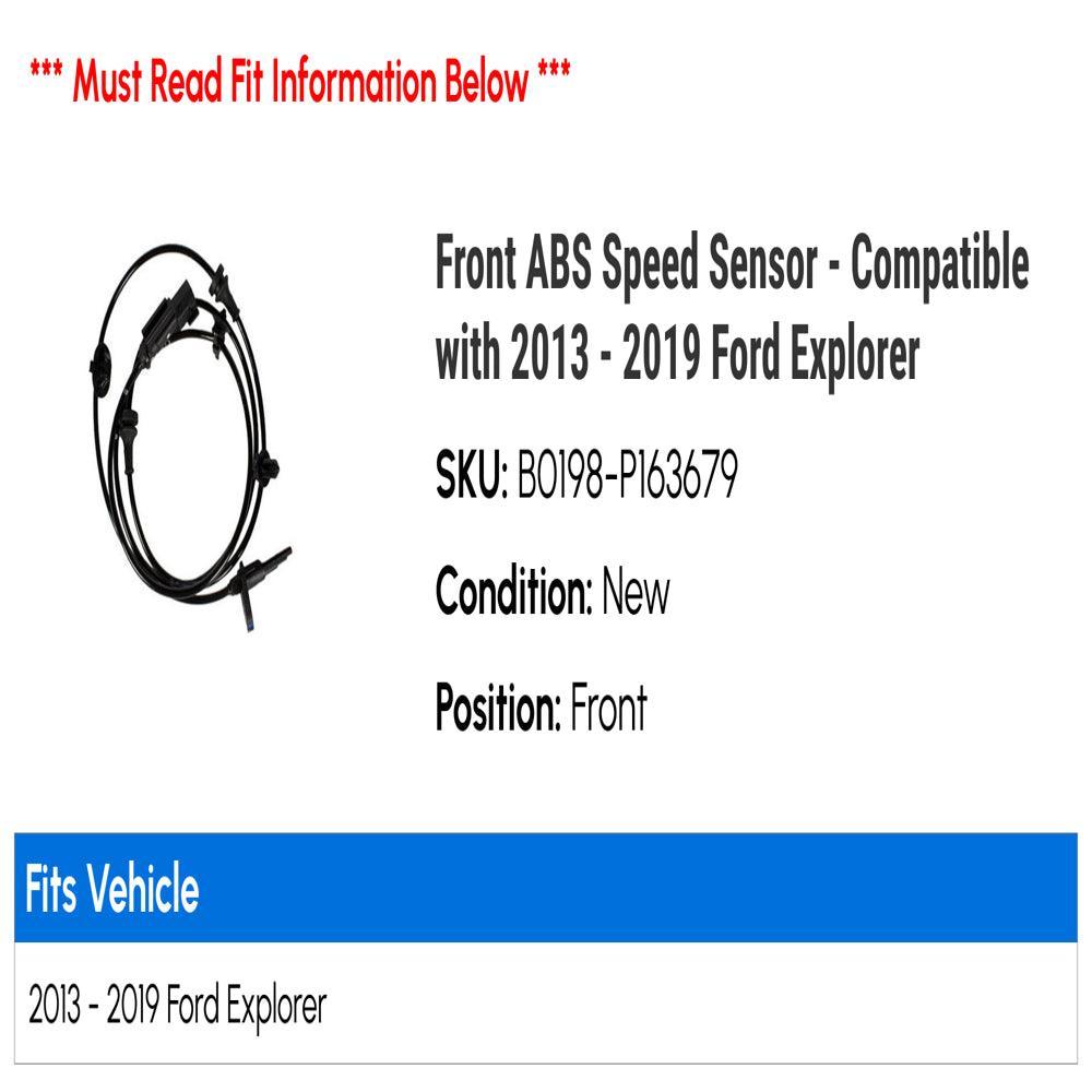 Front ABS Speed Sensor - Compatible with 2013 - 2019 Ford Explorer 2014 2015 2016 2017 2018