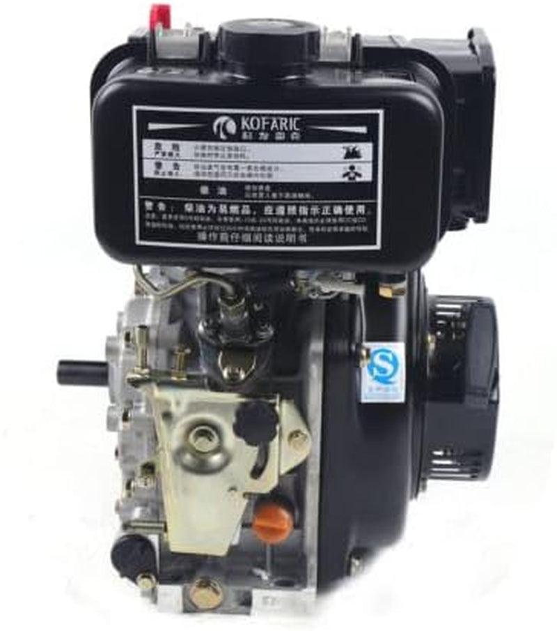 4 Stroke Diesel Engine, Single Cylinder Air Cooling Recoil 3600 RPM, 247Cc Engine Motor Single Cylinder with Air Cooling, Aluminum Alloy Case, Suitable for Road Cutter, Grinder, Water Pump