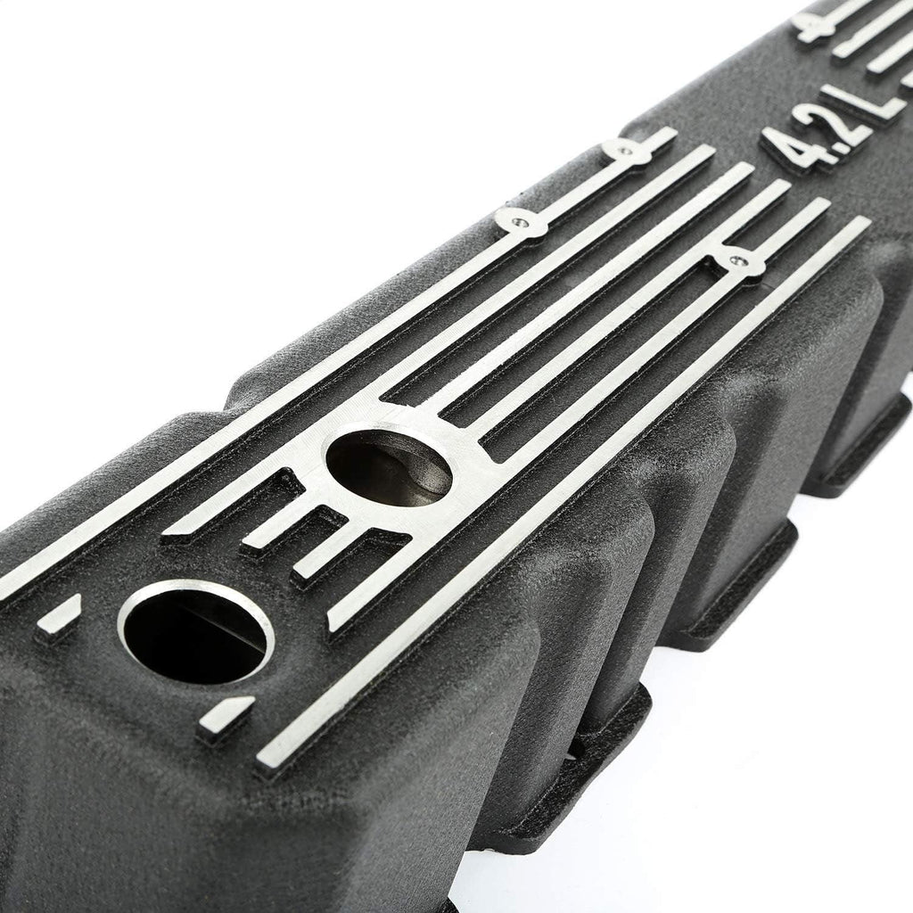 Omix-Ada | 17401.21 | Engine Valve Cover Kit, Black, Aluminum | OE Reference: 83501398-ALB | Fits 1981-1986 Jeep CJ 4.2L