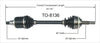 TO-8136 CV Axle Shaft