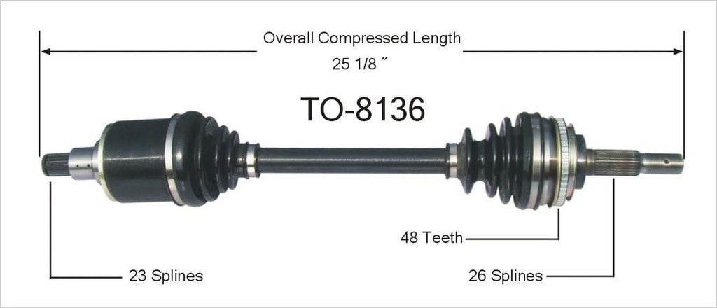 TO-8136 CV Axle Shaft