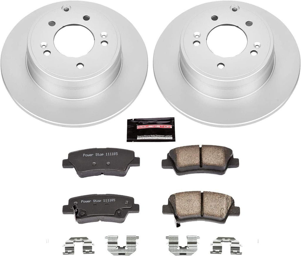 CRK5381 Coated Brake Rotor & Ceramic Brake Pads- Rear