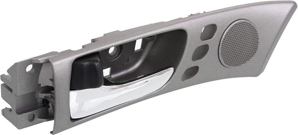 Interior Front Door Handle Compatible with Lexus ES300 2002-2003 / ES330 2004-2006 LH Chrome Lever+Gray Housing with Memory Adjust System