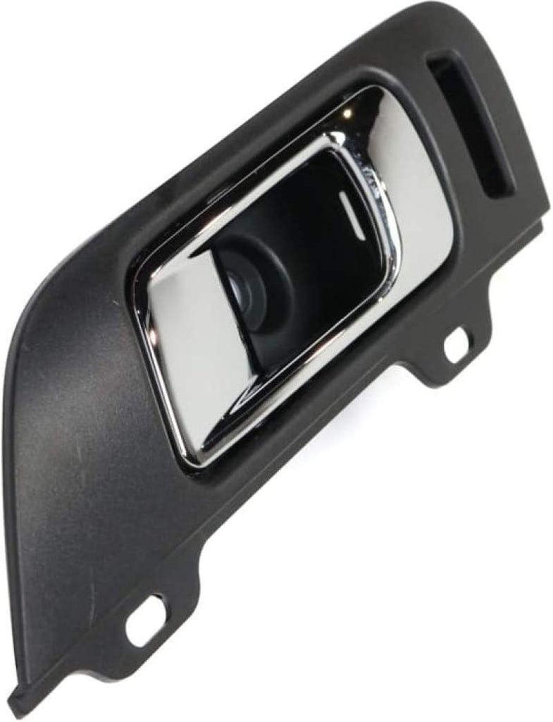 for Lincoln MKS Interior Door Handle Front, Driver Side Black Bezel with Chrome Lever (2009-2016) | with Door Lock Hole| Trim: Base/Ecoboost
