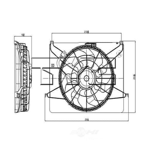 Dual Radiator and Condenser Fan Assembly Fits 2006 Hyundai Sonata