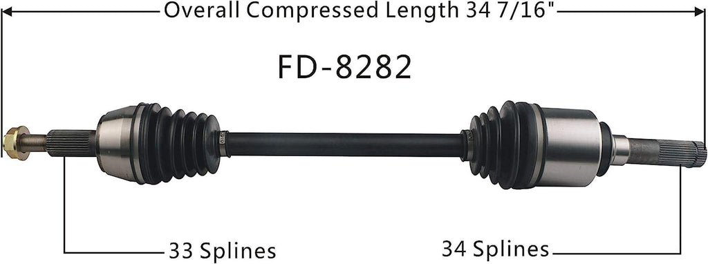 FD-8282 CV Axle, 1 Pack