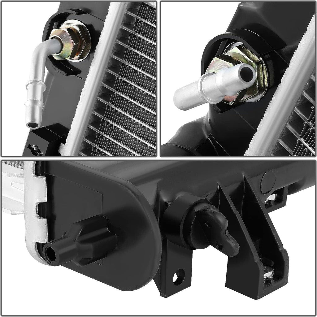 OEM-RA-13111 1-Row Aluminum Core Radiator Compatible with 08-11 Cadillac STS,23-5/8" W X 20-7/16" H X 5/8" D,1-3/8" Inlet / 1-3/8" Outlet