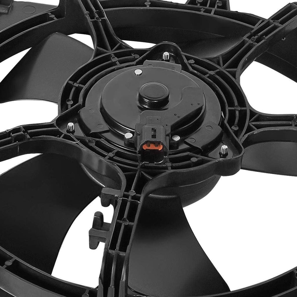 OEM-RF-0231 Factory Style Radiator Cooling Fan Assembly Cooling Efficiency Improved Direct Replacement [Compatible with 2002-2006 Sentra 2.5L] Black