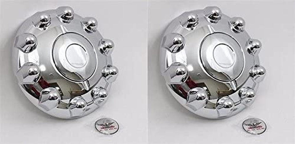 BA Products One Pair -  QH1200AS, Front Hub Cover Kit, 19.5 or 22.5 Wheels with 10 Lug 285MM BC Hub Pilot Studs