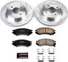 K1515 Front Z23 Carbon Fiber Brake Pads with Drilled & Slotted Brake Rotors Kit