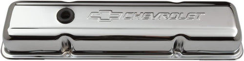 Proform  SBC Chrome Bowtie Valve Cover - Short with Baffle