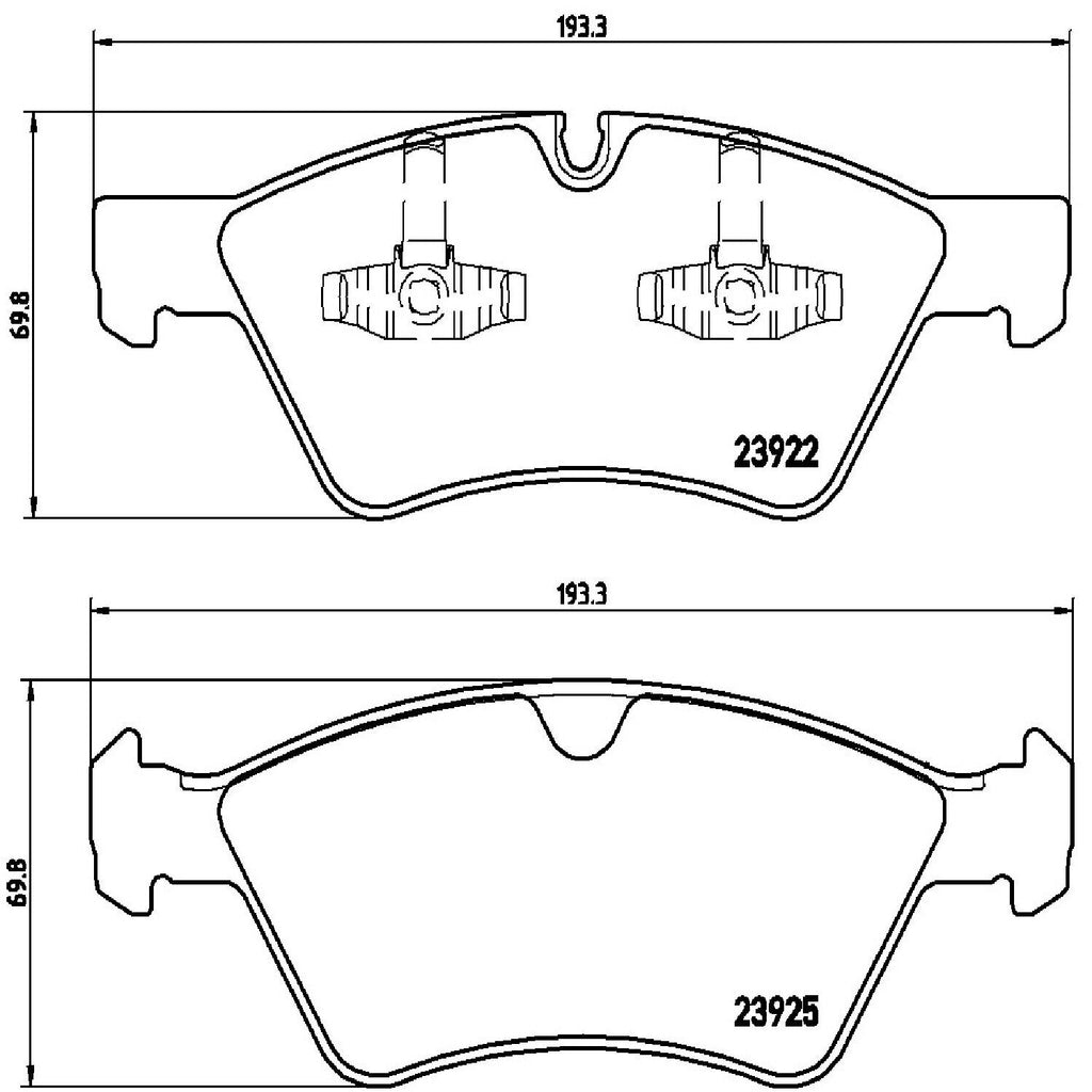 Brembo Front Disc Brake Pad Set for Mercedes-Benz (P50063)