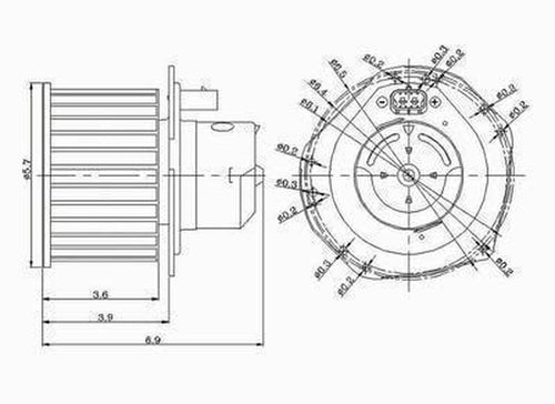 LESABRE / BONNEVILLE / DEVILLE / SILHOUETTE / ELDORADO / SEVILLE BLOWER MOTOR ASSEMBLY TYC 700141