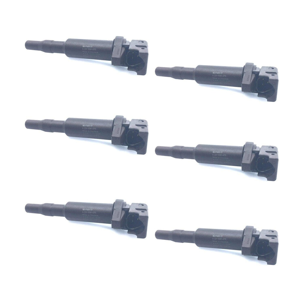 6-Bosch OEM Direct Ignition Coil Set for BMW E90/E60 W/ Spark Plug Boot & Clip