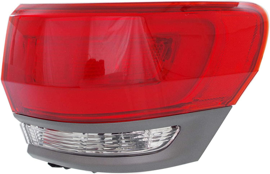 Tail Light Assembly Compatible with 2014-2018 Jeep Grand Cherokee Outer with Gray Trim - CAPA Passenger Side
