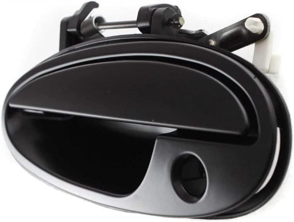 for Buick Park Avenue Exterior Door Handle Front, Driver Side Smooth Black 1997-2005 | with Key Hole | Trim: Base/Ultra | GM1310170 | 25699151