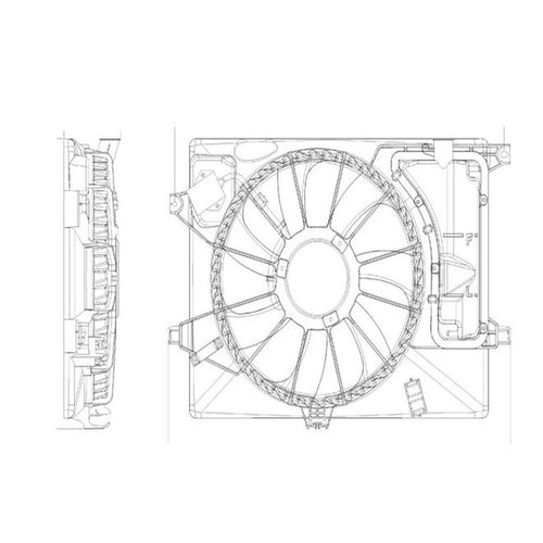 Dual Radiator and Condenser Fan Assembly