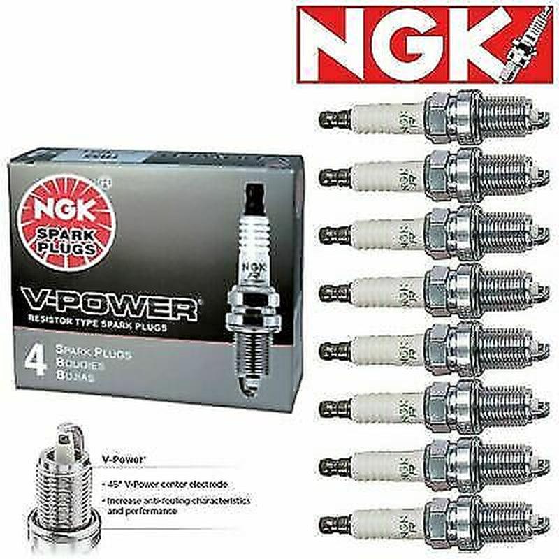 NGK "V-POWER" Spark Plugs (Set of 8) for 2002-2007 Dodge Ram 1500 4.7L V8