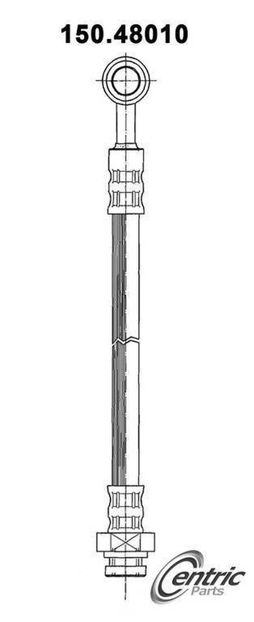 Centric Brake Hydraulic Hose for 240SX, Samurai 150.48010