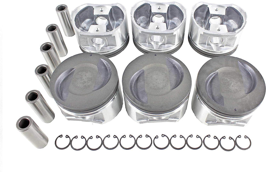 DNJ P634 Piston Set for 1996-2004 / Infiniti, Mercury, Nissan/Frontier, Pathfinder, Quest, QX4, Villager, Xterra / 3.3L / SOHC / V6 / 12V / 3275Cc / VG33E