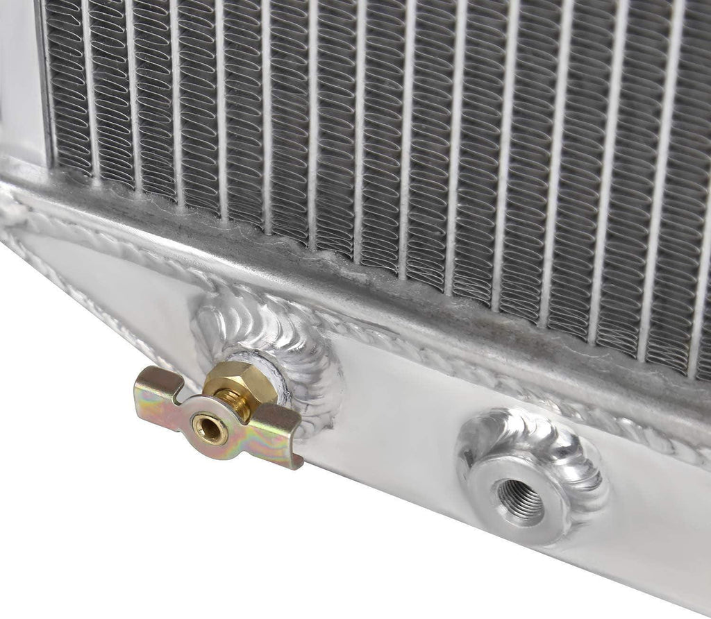 3 Core Mt Aluminum Cooling Radiator Compatible with Ford Mustang Shelby V8 1964-1966